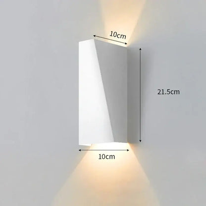 Modern minimalist black led wall lamp bedroom reading light