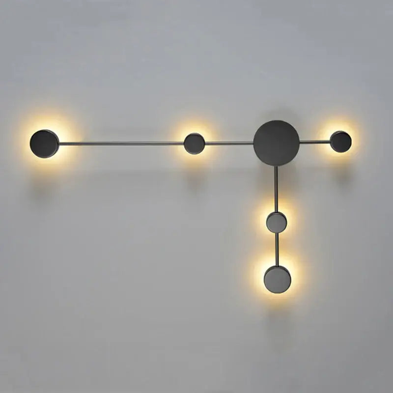 Modern minimalist black led wall lamp for living room geometric sconce