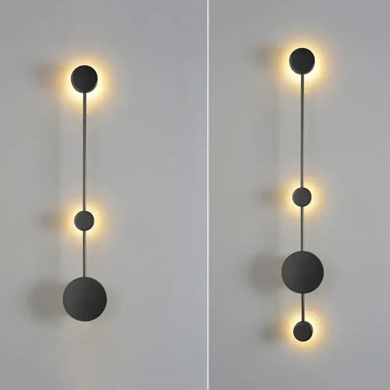 Modern minimalist black led wall lamp for living room geometric sconce