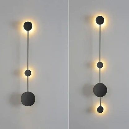Modern minimalist black led wall lamp for living room geometric sconce