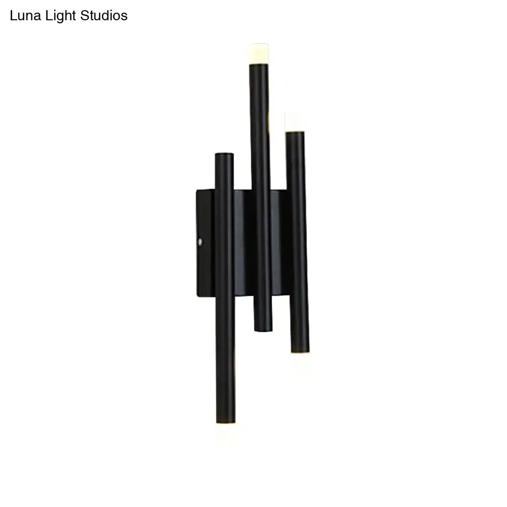 Modern minimalist black led wall lamp with hallway light options