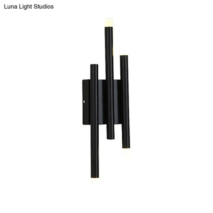 Modern minimalist black led wall lamp with hallway light options
