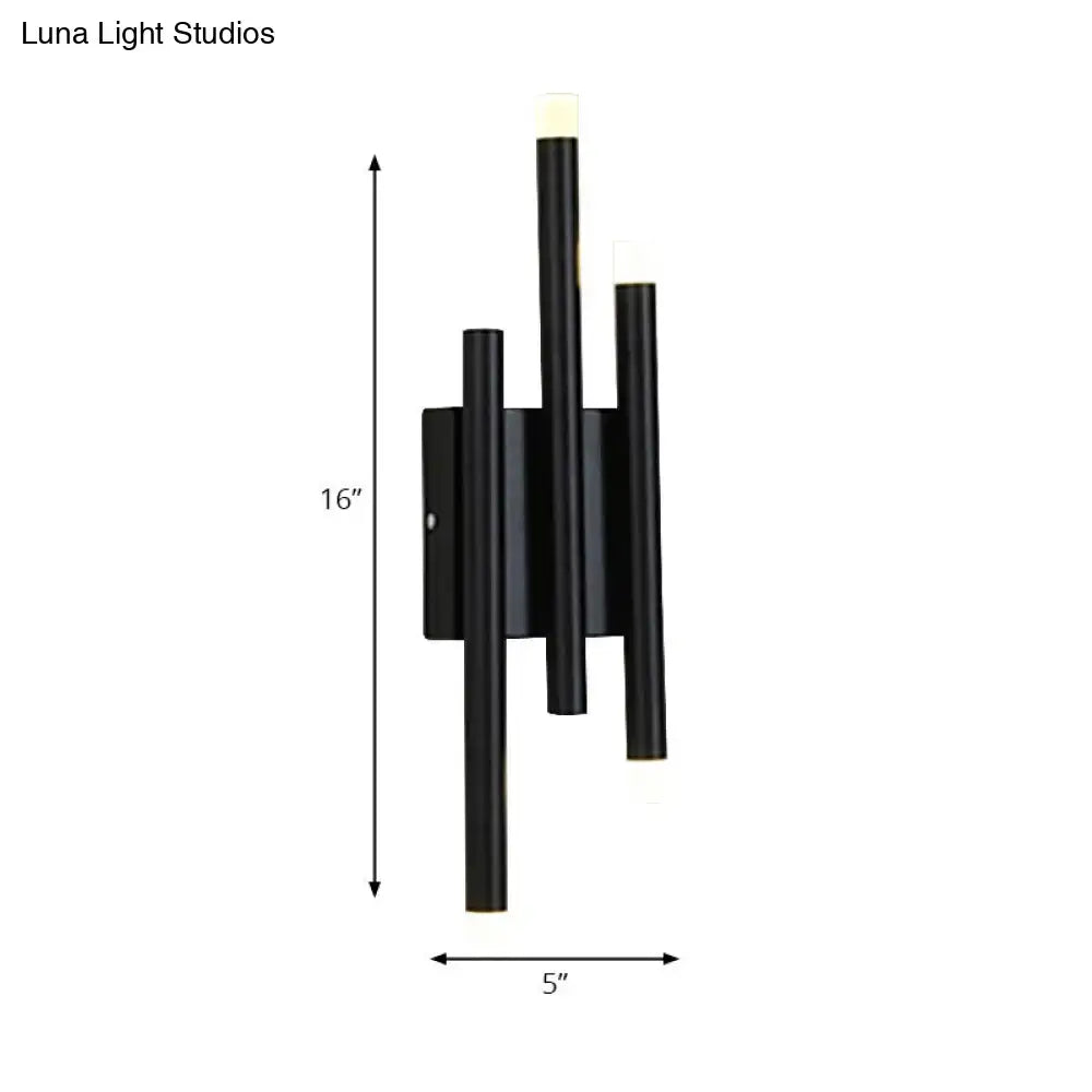 Modern minimalist black led wall lamp with hallway light options