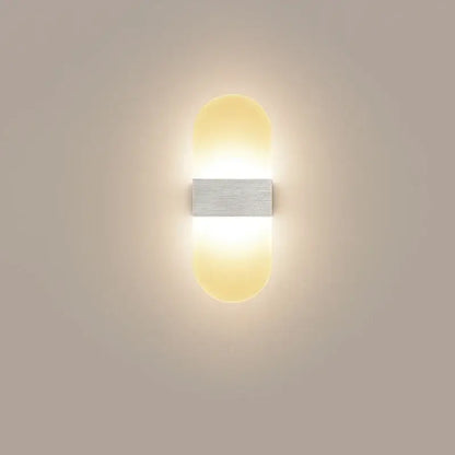 Modern minimalist black led wall light bedroom sconce