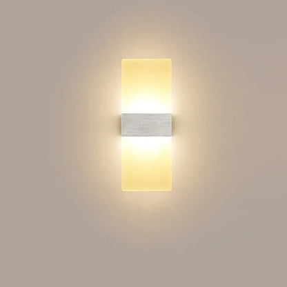 Modern minimalist black led wall light bedroom sconce