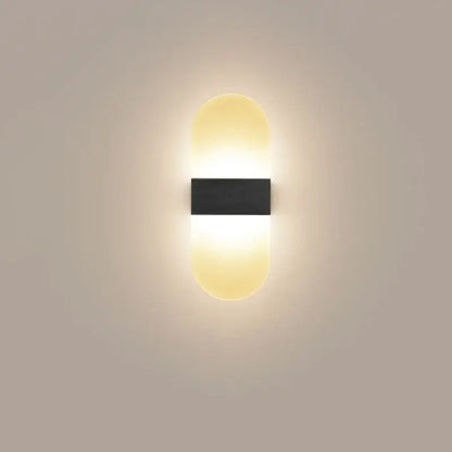 Modern minimalist black led wall light bedroom sconce