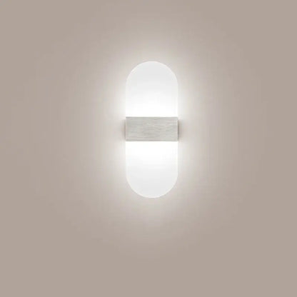 Modern minimalist black led wall light bedroom sconce