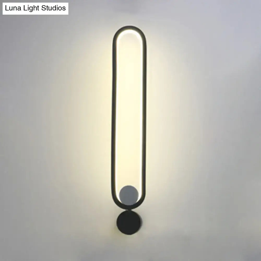 Modern minimalist black led wall sconce for bedroom and living room