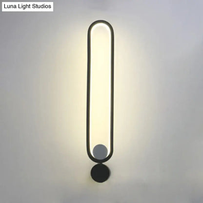 Modern minimalist black led wall sconce for bedroom and living room
