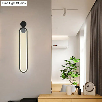 Modern minimalist black led wall sconce for bedroom and living room