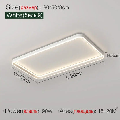 Modern minimalist black ring led ceiling lights bedroom lamp