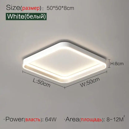 Modern minimalist black ring led ceiling lights bedroom lamp