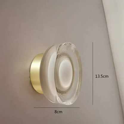 Modern minimalist black wall lamp with frosted glass for bathroom