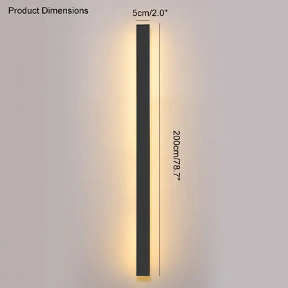 Modern minimalist black waterproof led wall light garden decor