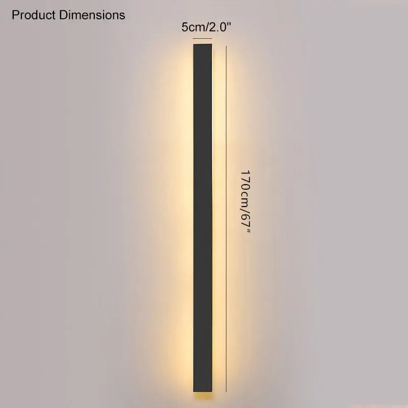 Modern minimalist black waterproof led wall light garden decor
