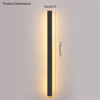Modern minimalist black waterproof led wall light garden decor