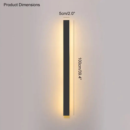 Modern minimalist black waterproof led wall light garden decor