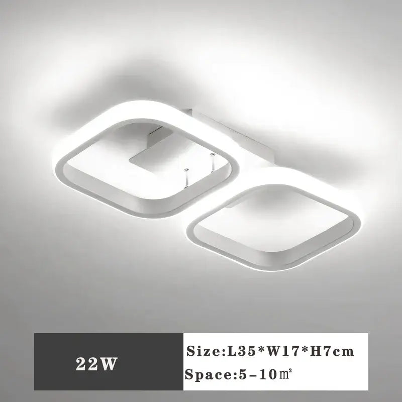 Modern minimalist black & white led ceiling lamp bedroom lighting