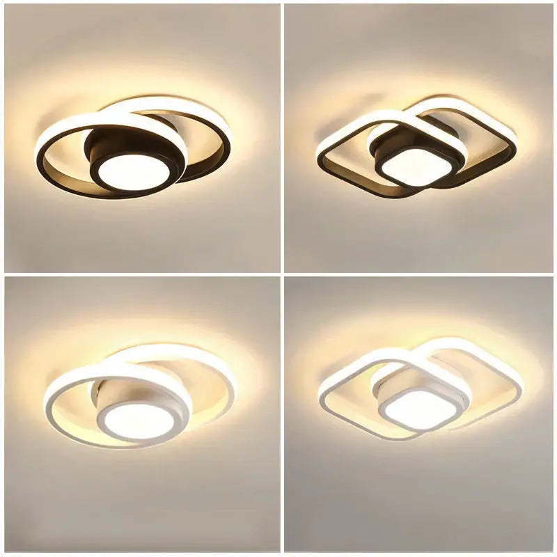 Modern minimalist black & white led ceiling lamp bedroom lighting