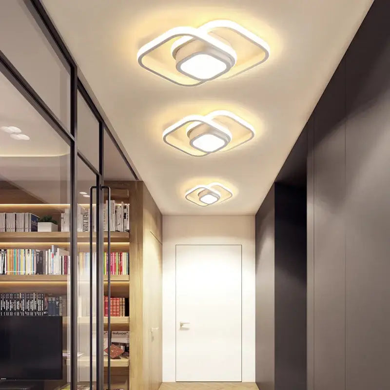 Modern minimalist black & white led ceiling lamp bedroom lighting