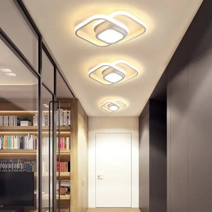 Modern minimalist black & white led ceiling lamp bedroom lighting