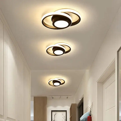 Modern minimalist black & white led ceiling lamp bedroom lighting