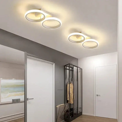 Modern minimalist black & white led ceiling lamp bedroom lighting