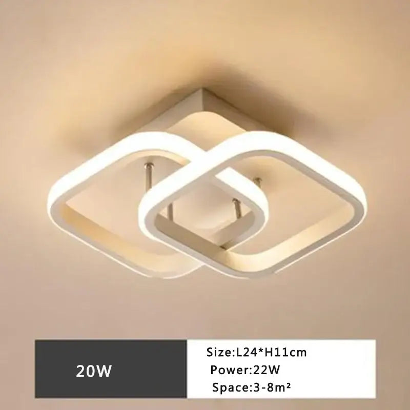 Modern minimalist black & white led ceiling lamp bedroom lighting