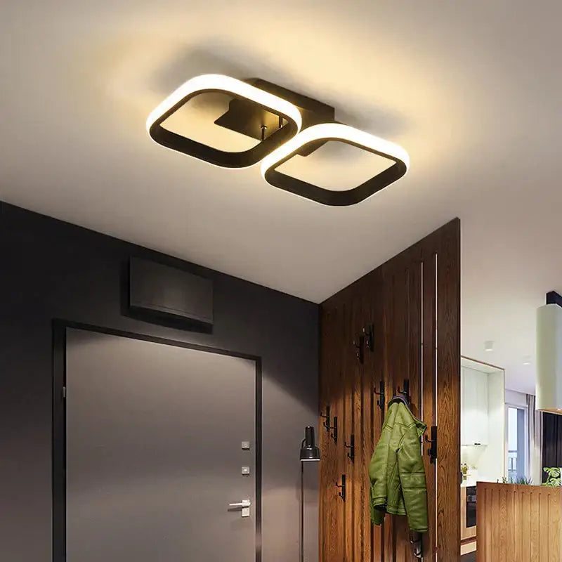 Modern minimalist black & white led ceiling lamp bedroom lighting