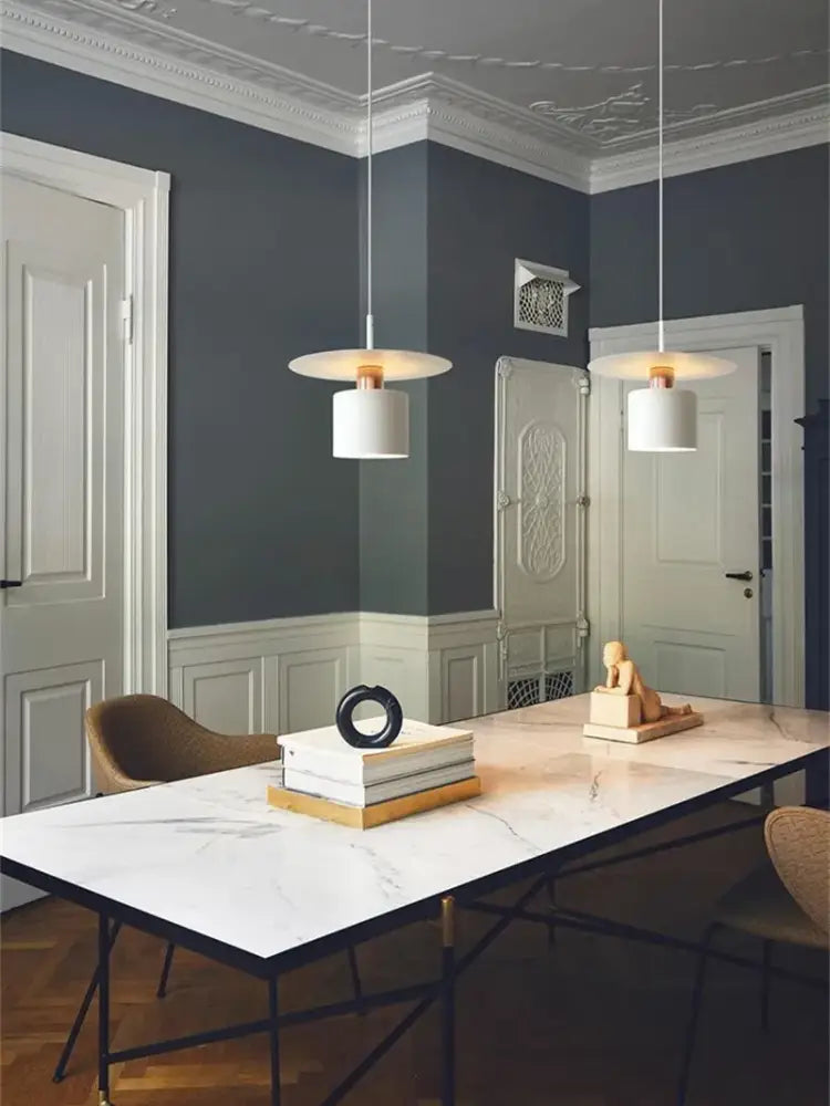 Modern minimalist black & white led pendant lights kitchen lighting