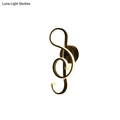 Modern minimalist black & white led ring sconce – bedroom wall light