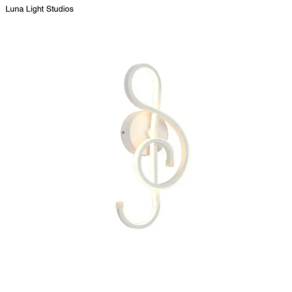 Modern minimalist black & white led ring sconce – bedroom wall light