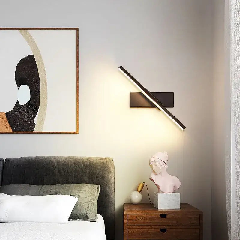 Modern minimalist black & white led wall lamp bedroom light