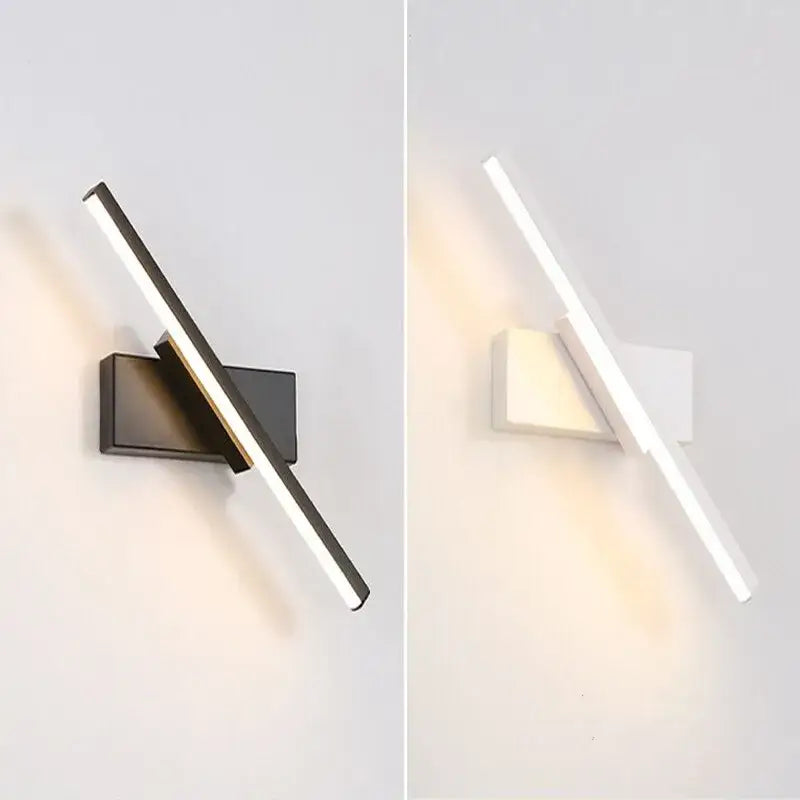 Modern minimalist black & white led wall lamp bedroom light