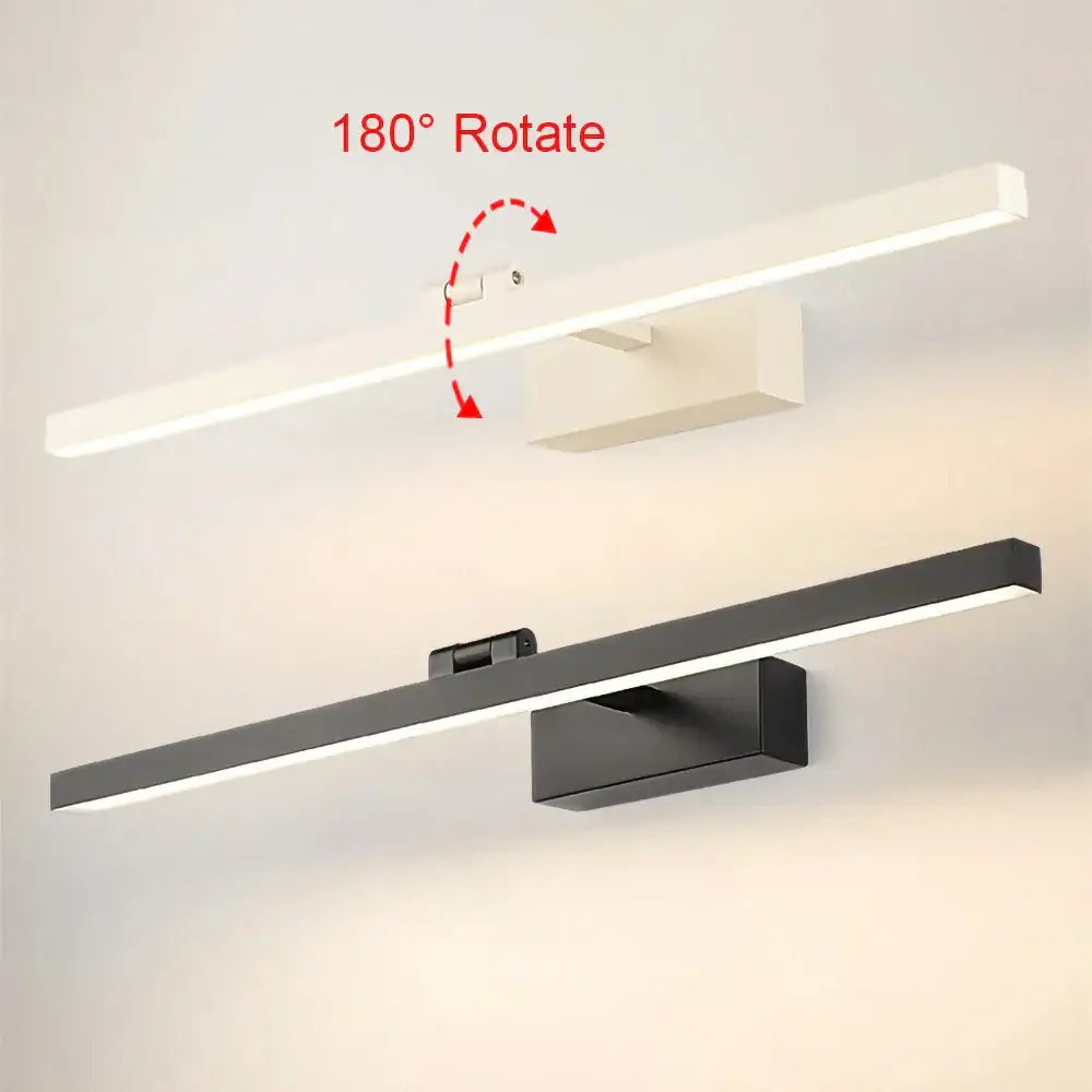 Modern minimalist black & white led wall lamp bedroom mirror light