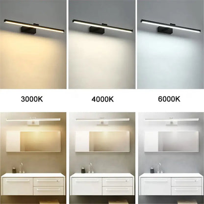 Modern minimalist black & white led wall lamp bedroom mirror light