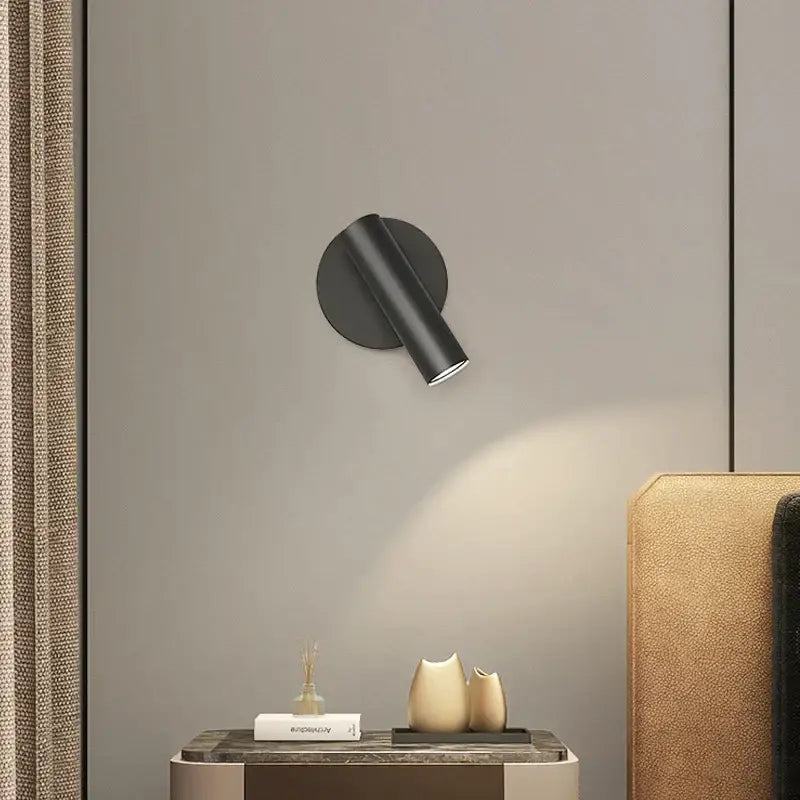 Modern minimalist black & white led wall lamp bedroom spotlight