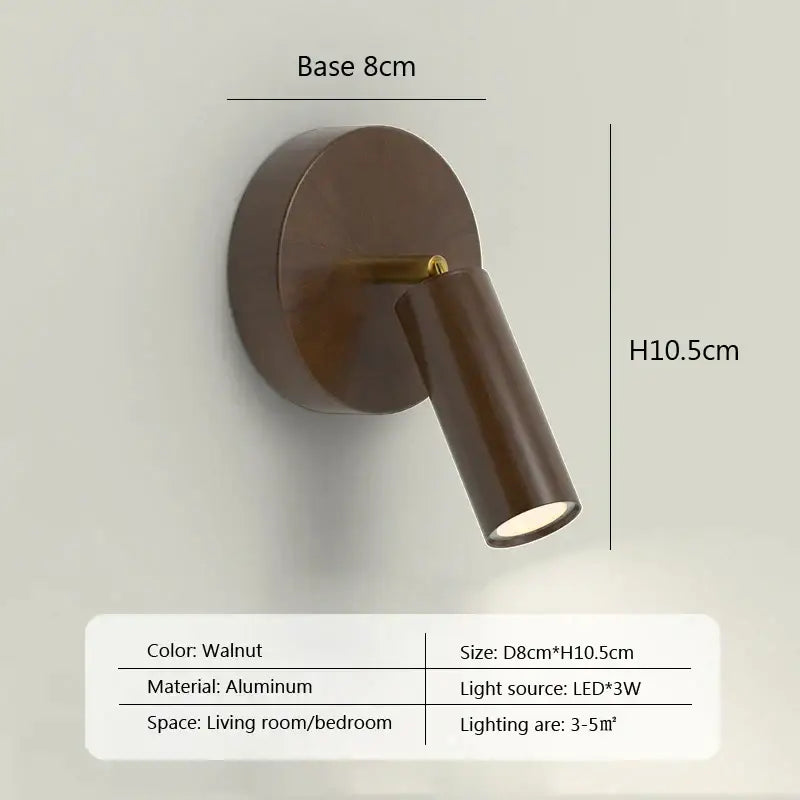 Modern minimalist black & white led wall lamp bedroom spotlight