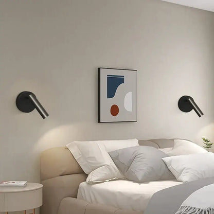 Modern minimalist black & white led wall lamp bedroom spotlight