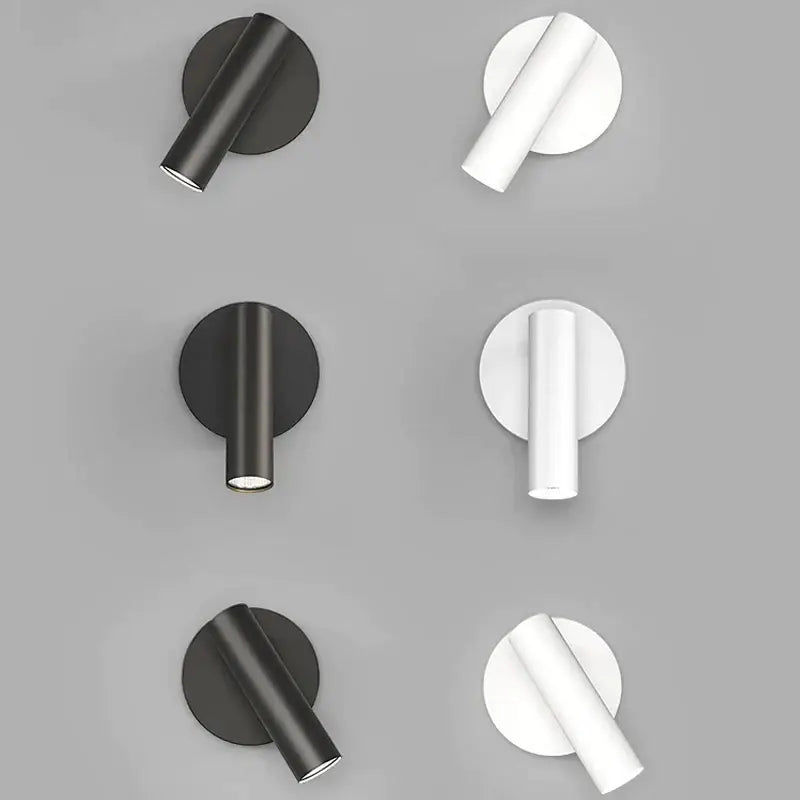 Modern minimalist black & white led wall lamp bedroom spotlight