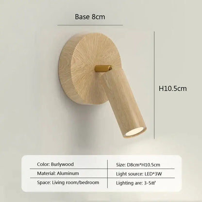 Modern minimalist black & white led wall lamp bedroom spotlight