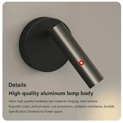 Modern minimalist black & white led wall lamp bedroom spotlight