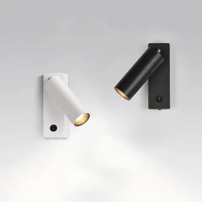 Modern minimalist black & white led wall light bedroom spotlight