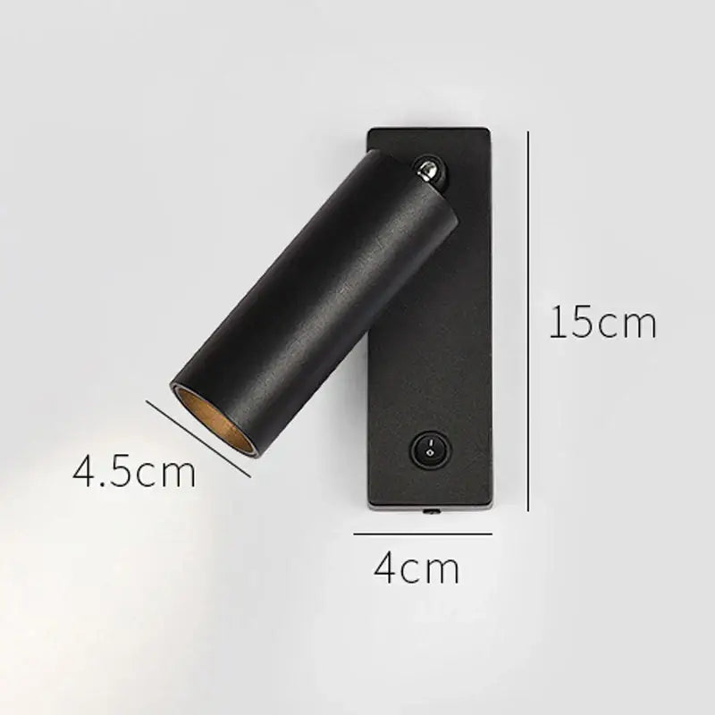 Modern minimalist black & white led wall light bedroom spotlight