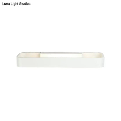 Modern minimalist black & white rectangular wall lamp bedroom light