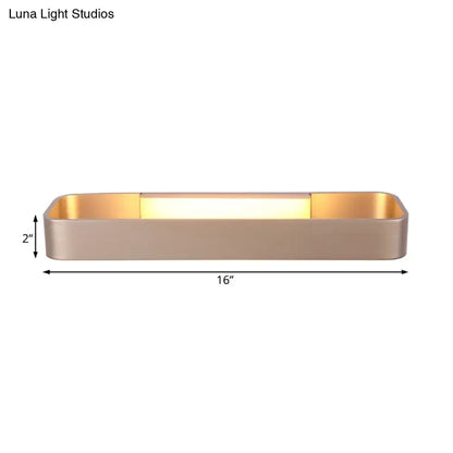 Modern minimalist black & white rectangular wall lamp bedroom light