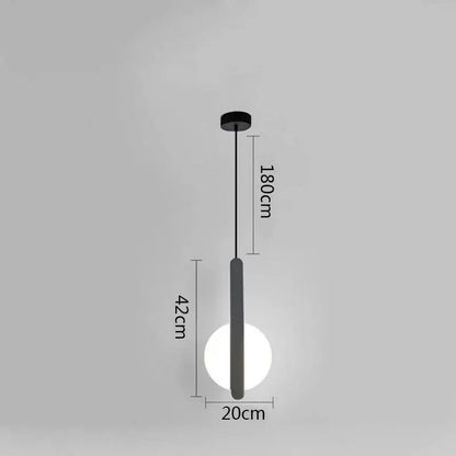 Modern minimalist black & white ring pendant lamp dining room led