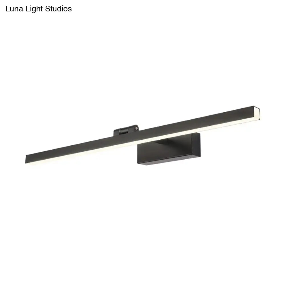Modern minimalist black & white tubular vanity lamp for bathroom