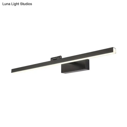 Modern minimalist black & white tubular vanity lamp for bathroom
