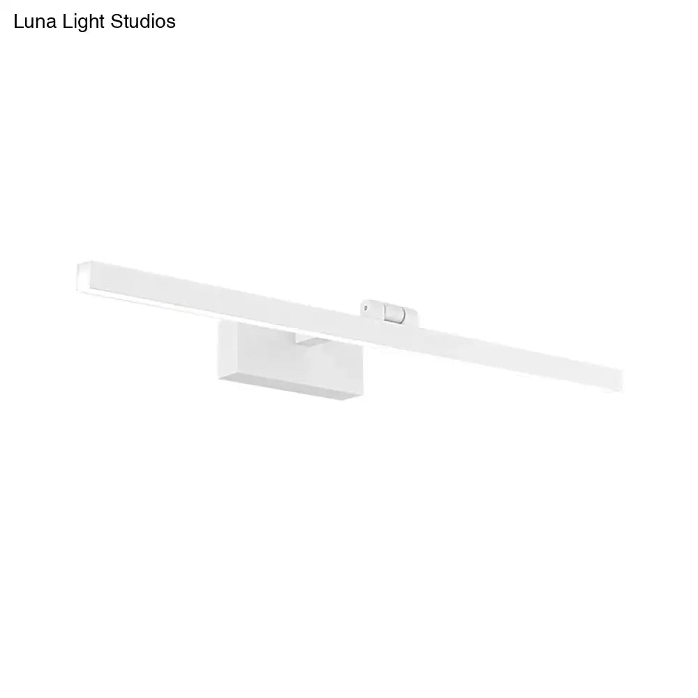 Modern minimalist black & white tubular vanity lamp for bathroom